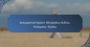 Δοκιμαστικό Κρίκετ: Μετρήσεις πεδίου, Πιάσματα, Έξοδοι