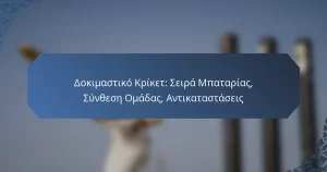 Δοκιμαστικό Κρίκετ: Σειρά Μπαταρίας, Σύνθεση Ομάδας, Αντικαταστάσεις